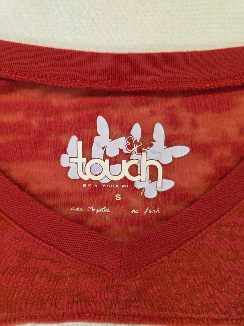 MLB Boston Red Sox Burnout Shirt Women’s Shirt Small Touch by Alyssa Milano - Picture 7 of 8